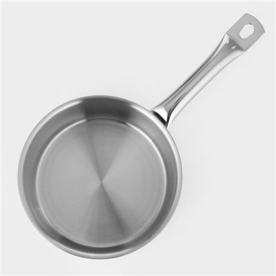 Сотейник LUXSTAHL, 2.8 л, d=18 см, h=11 см, металлическая крышка, капсульное дно, индукция, нержавеющая сталь