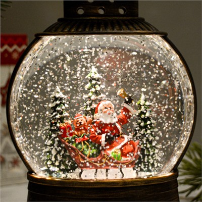 Светильник настольный новогодний 12х7,5х24 см / NG206-17 /уп 12/ музыкальный