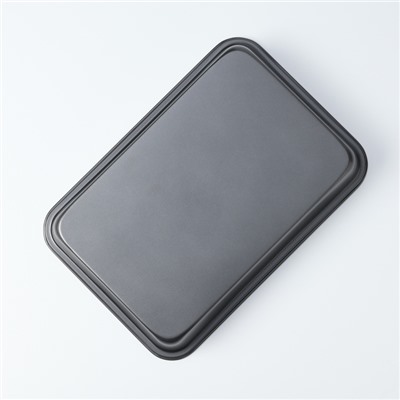 Противень Доляна «Прямоугольник. Жаклин», 32×22×4.5 см, антипригарное покрытие, цвет чёрный