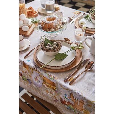 Скатерть Этель «Пасхальные куличи» 110×147 см, 100% хлопок, саржа 190 г/м²