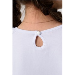 Блузка Флорентина длинный рукав школьная (Белый)