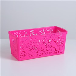 Корзинка пластиковая для хранения «Птицы», 28×12×11.5 см, МИКС