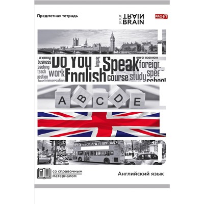 Тетрадь КЛЕТКА 48л. АНГЛИЙСКИЙ ЯЗЫК «КОНТРАСТЫ» (Т48-1404) эконом-вариант, б/о НАТАЛИ, 1033393