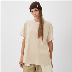 Футболка женская из вареного хлопка Mist Don't touch me, размер 42-44, цвет молочный