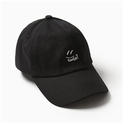 Кепка женская MINAKU Smile, чёрная, размер 54-56