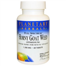 Planetary Herbals, Горянка крупноцветковая, Full Spectrum, 1200 мг, 60 таблеток