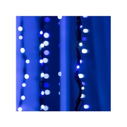 Гирлянда «Водопад» 2×1.5 м, IP44, тёмная нить, 400 LED, свечение бело-синее, 8 режимов, 220 В