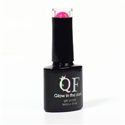 Гель лак для ногтей, люминесцентный, трехфазный, 8 мл, LED/UV, розовый (36)