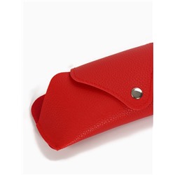 Футляр для очков, на кнопке, 16×3×6.3 см, красный