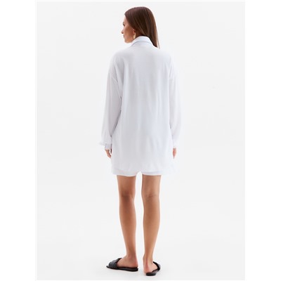 Костюм женский (рубашка, шорты) MINAKU, белый, размер 50