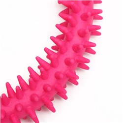 Игрушка для собак «Кольцо с шипами», 12.5 см, розовая