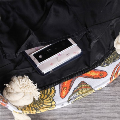 Сумка пляжная на молнии 45х32х14 см Морская звезда / BB11 /уп 1/