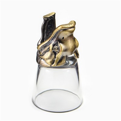 Подарочный набор 4 в 1 «Лучший рыбак»: 3 рюмки для водки по 50 мл, нож, бронза