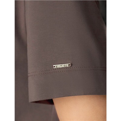 Нарядная футболка с принтом фольгой из премиального хлопка с эластаном