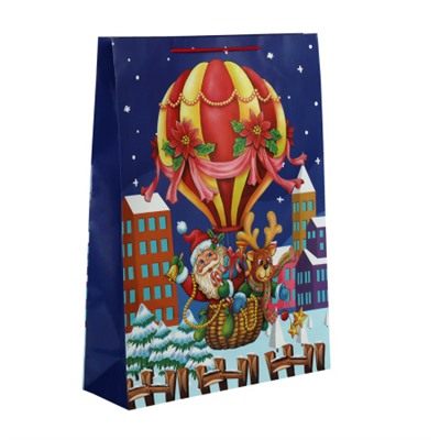 Пакет подарочный Новый год 55x40x13см / 450XL /уп 12/240/микс/128г/м2