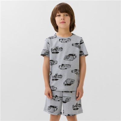 Пижама детская (футболка и шорты) KAFTAN Cars, размер 36 (134-140 см)