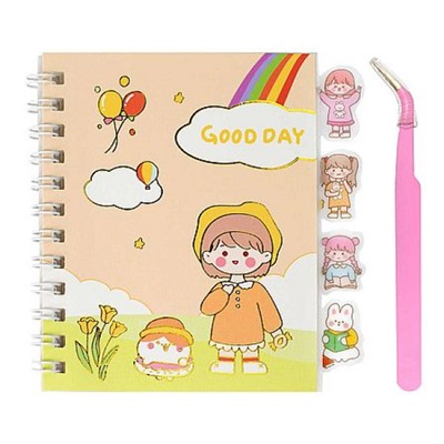 Блокнот с наклейками 90х110 мм 12л "НА ПРОГУЛКЕ" 72281 Феникс