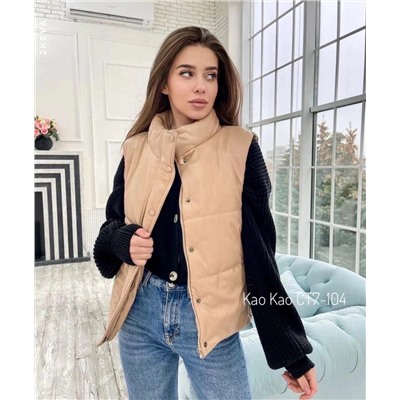 жилет эко кожа