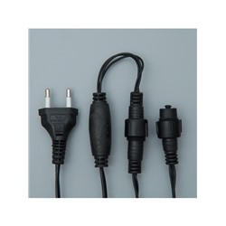 Гирлянда «Бахрома» 3×0.9 м, IP44, УМС, тёмная нить, 232 LED, свечение мульти, 220 В