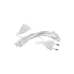 Удлинитель для комнатных гирлянд, 5 м, прозрачная нить, УМС-вилка