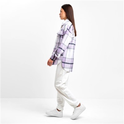 Рубашка женская утепленная MIST, размер 48, лиловая