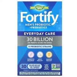 Nature's Way, Fortify Men's 30 Billion Probiotic, 30 Vegetarian Capsules