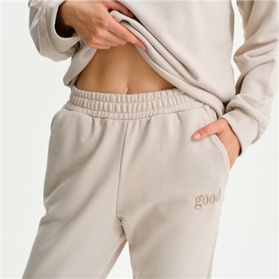 Костюм женский (толстовка, брюки) MIST Good, размер 52-54, бежевый