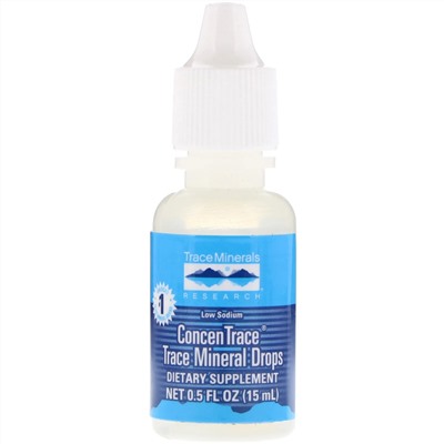 Trace Minerals Research, ConcenTrace Trace Mineral Drops, 0.5 fl oz (15 ml)