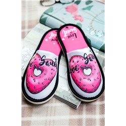 Тапки Пончики Love is Sweet  женские