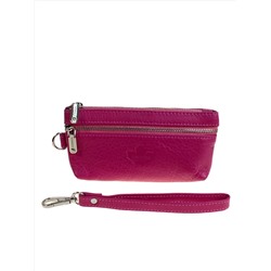 Женский кошелёк  из натуральной кожи, цвет малиновый