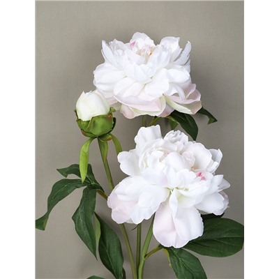 Цветок искусственный Пион белый 76 см / RF-6068 /уп 24/240/
