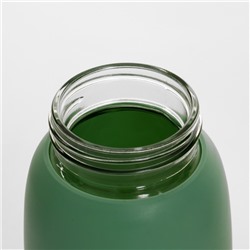 Бутылка для воды детская «Динозавр», 350 мл, стеклянная, зелёная