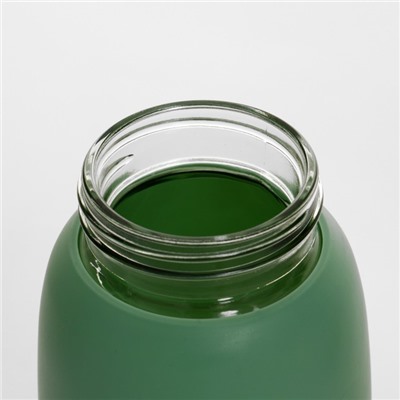 Бутылка для воды детская «Динозавр», 350 мл, стеклянная, зелёная