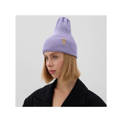 Шапка женская MINAKU, размер 52-56, цвет лаванда