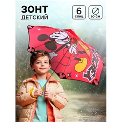 Зонт детский, 6 спиц, Ø 90 см, Микки Маус