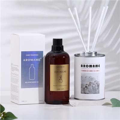 Набор диффузор ароматический Aromame, голубые колокольчики, 500 мл, круглая банка