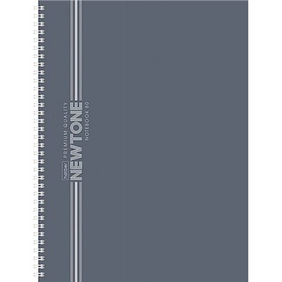 Тетрадь А4  80л клетка на спирали "NEWtone PASTEL Серый агат" многоур.перф. Soft-touch (091968) 05060 Хатбер