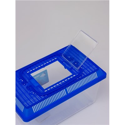 Переноска прямоугольная, 26.5×16.5×17 см, голубой