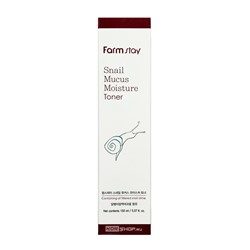 Увлажняющий тонер для лица с муцином улитки FarmStay Snail Mucus Moisture Toner (Корея), 150 мл. Срок до 19.04.2026.Распродажа