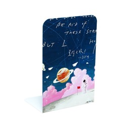 Держатель ограничитель подставка для книг, 2 штуки «Планеты. Луна»