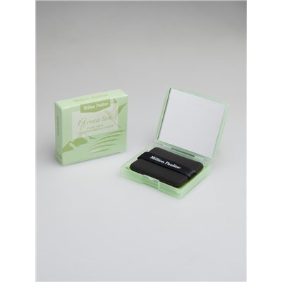 Матирующий салфетки против жирного блеска в футляре с зеркалом Зеленый чай, 100 шт.