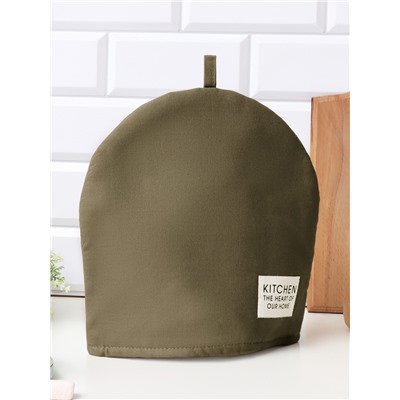 Грелка на чайник Этель Kitchen, 28×28 см, 100% хлопок, саржа 220 г/м², зелёная