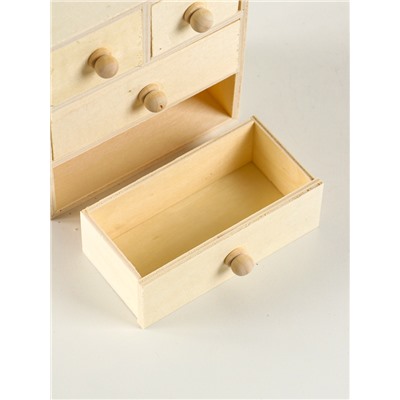 Шкатулка для росписи дерево «Комод», 4 ящика 14×15.5×7.5 см