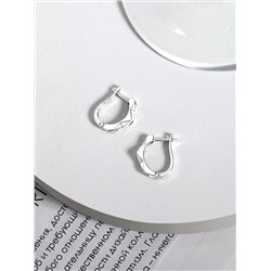 Серьги из серебра родированные С5465р