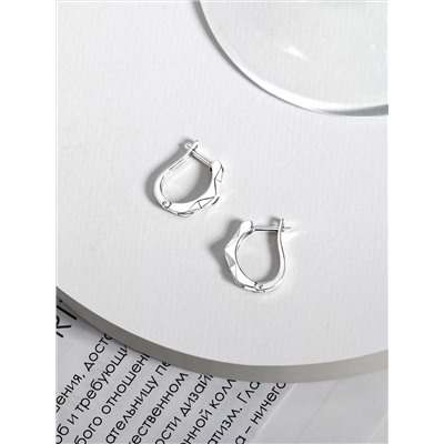 Серьги из серебра родированные С5465р