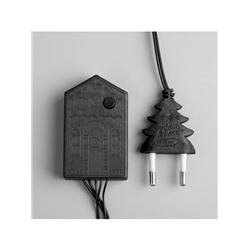 Гирлянда «Нить» 5 м, IP20, тёмная нить, 50 LED, свечение фиолетовое, 8 режимов, 220 В