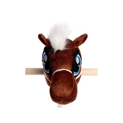Мягкая игрушка «Конь-скакун», на палке, МИКС, коричневая