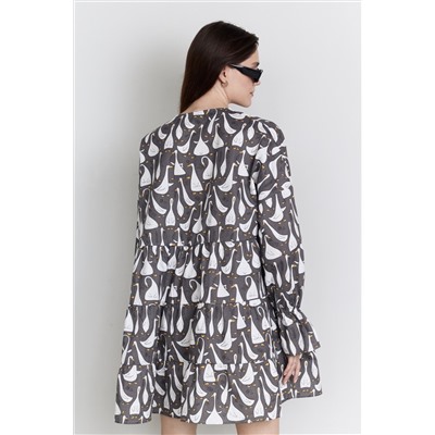 Платье женское  FREEDOM007/04/Серый, белый