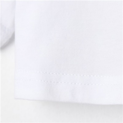 Футболка для девочки укороченная KAFTAN: Basic line, белая, размер 28, рост 86-92 см