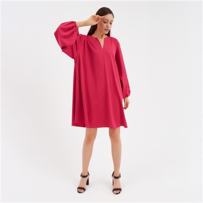 Платье с плясом мини женское MIST, размер 52-54, розовое